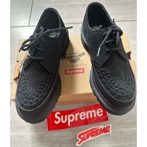 Supreme x Dr Martens: Ramsey Creeper shoes, black suede, eu 39, UNISEX